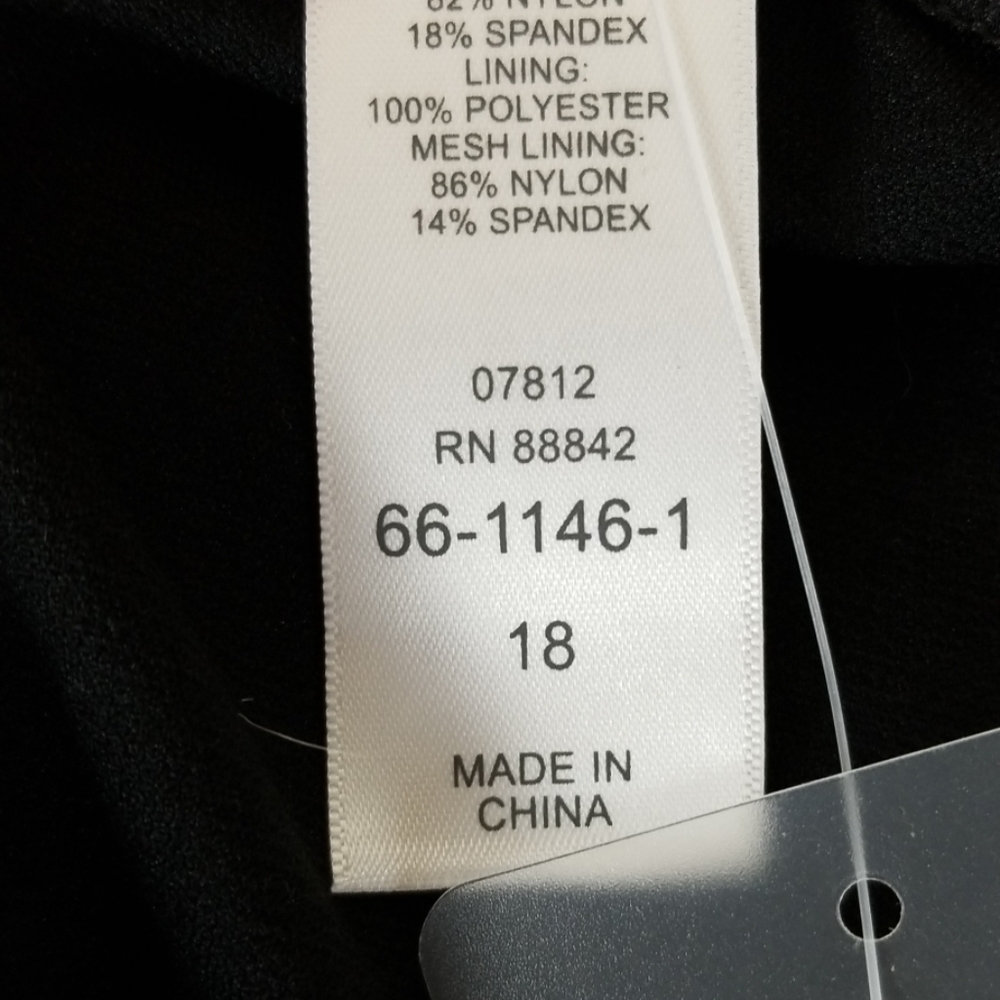 *NWT* ASHLEY GRAHAM Black & Gold Swimsuit, size 18 - Picture 6 of 6